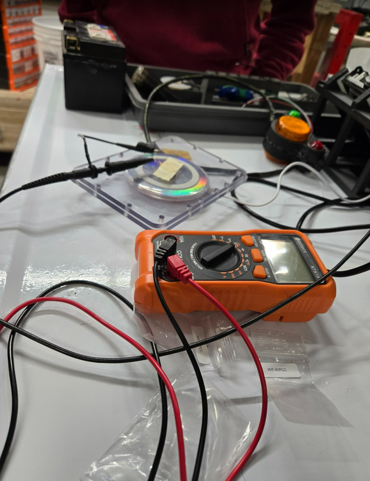 Bench testing setup for wireless power transfer coils