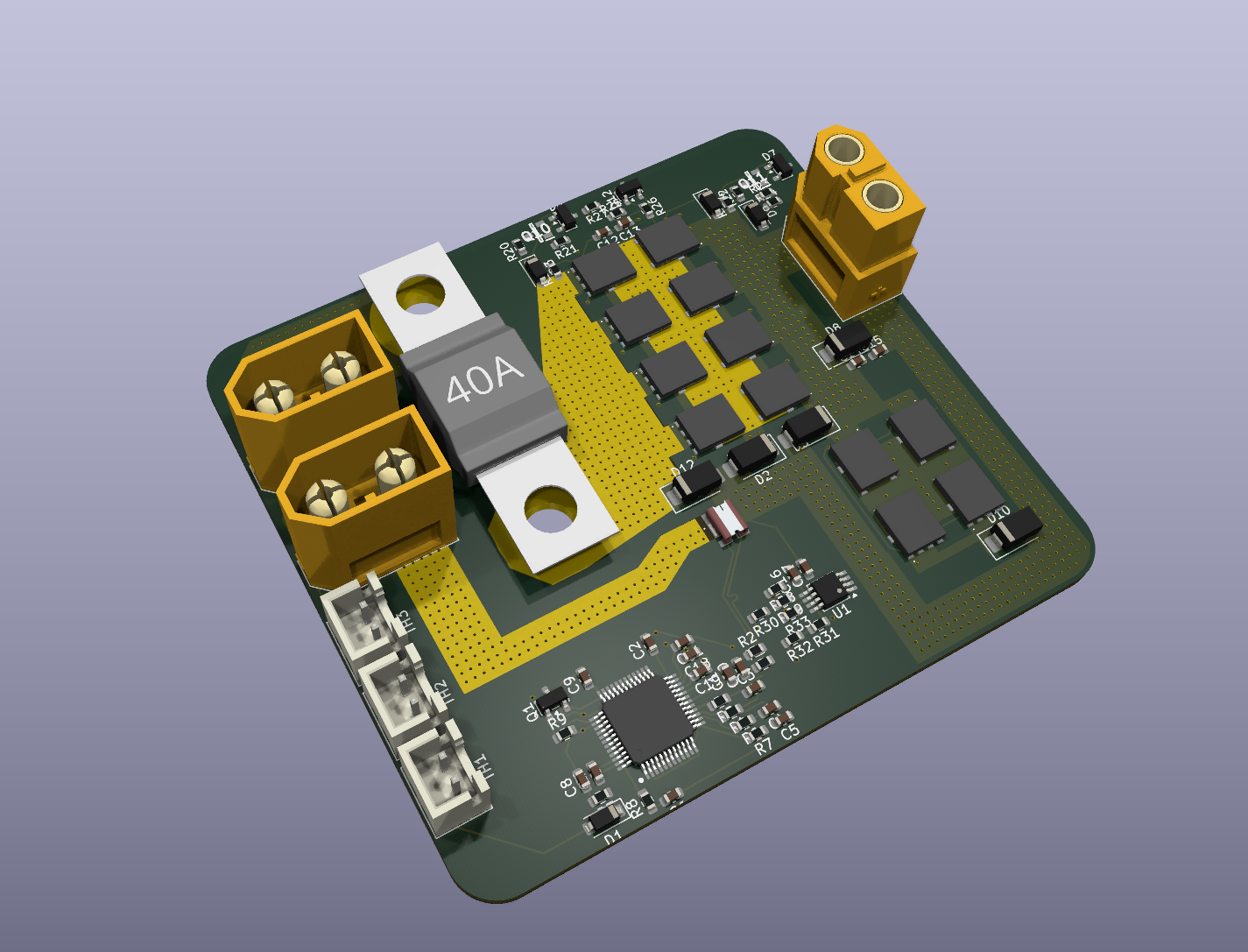 Custom BMS PCB layout in KiCad