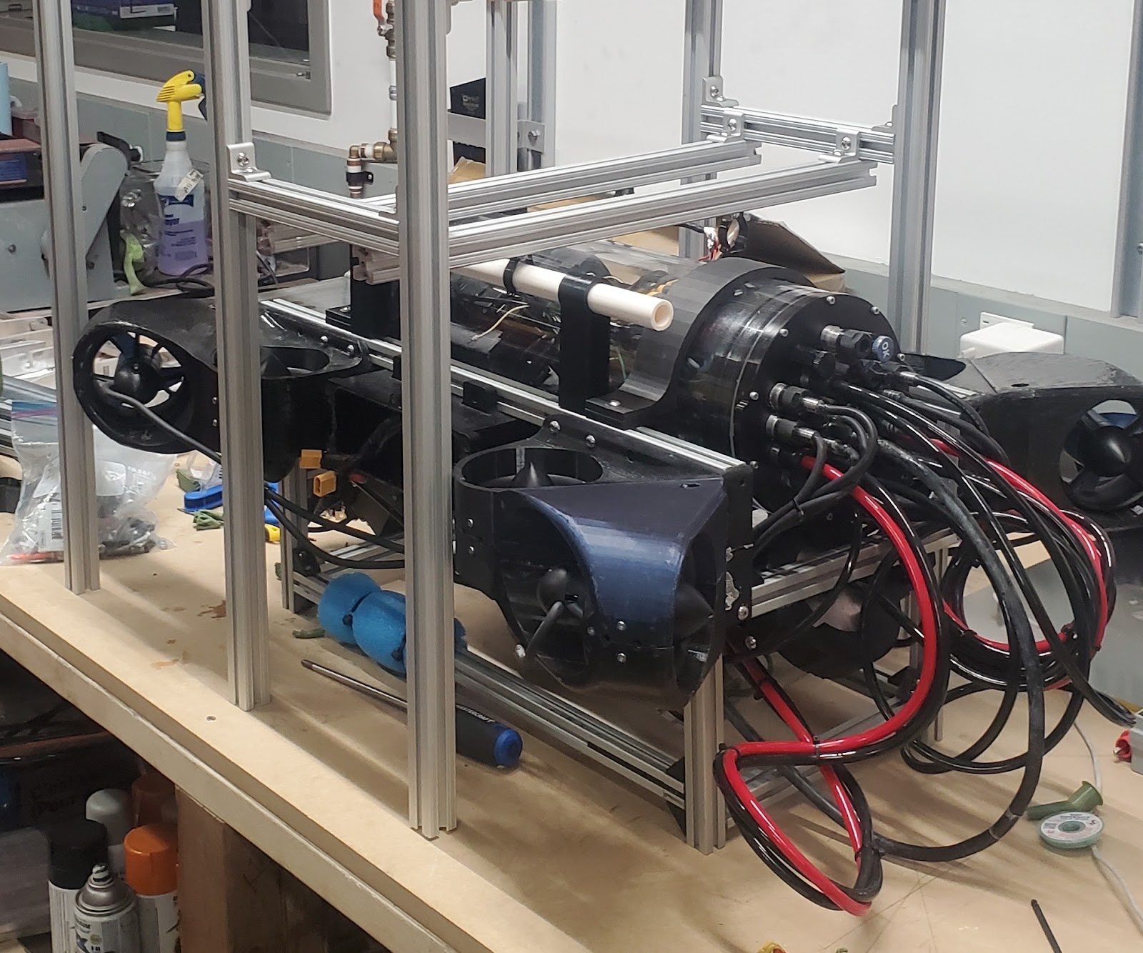 A dock for an autonomous submarine.